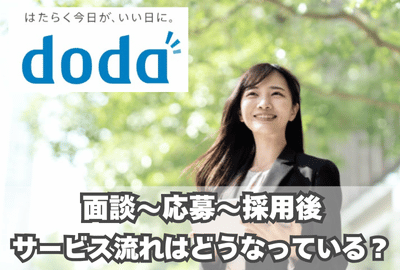 dodaエージェントの面談～応募～採用後（サービス流れ）