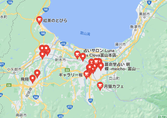 富山県の占いマップ